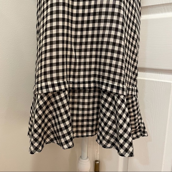 Madewell Gingham Flutter Sleeve Cotton Dress 0 - Picture 7 of 13